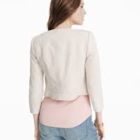 WHBM  Leather Jacket off white XXS - Picture 3 of 9